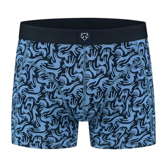 A-dam Underwear Heren Boxer Blauw dessin