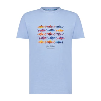 A Fish Named Fred Heren T-shirts Bleu