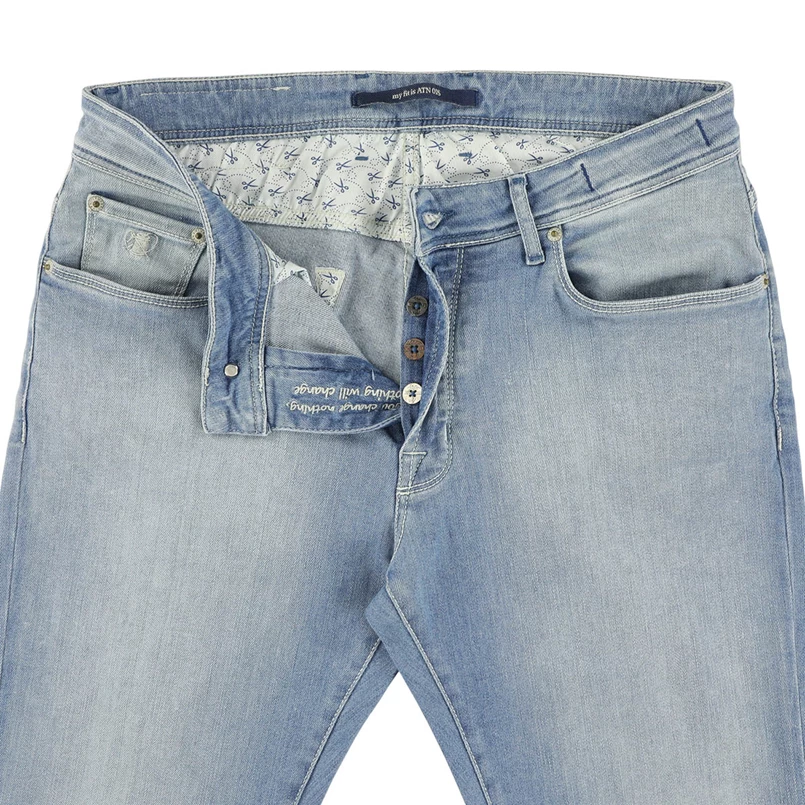 Atelier Noterman Heren Jeans ATN01S-A81-0638 Light blue denim