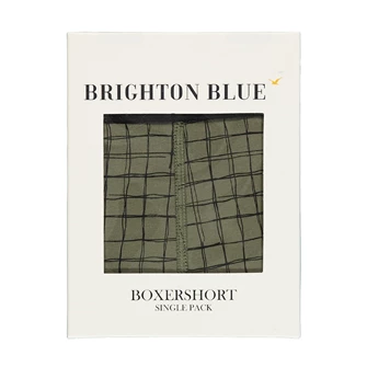 Brighton Blue Boxershort Check Groen dessin