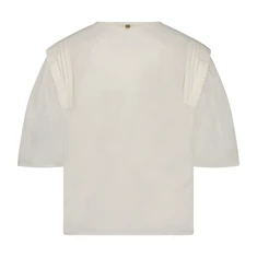 Circle of Trust Dames 3/4 blouse met plooien Off-white