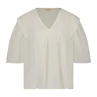 Circle of Trust Dames 3/4 blouse met plooien Off-white
