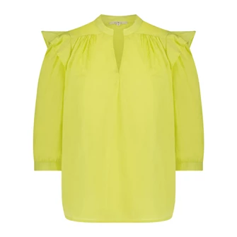 Circle of Trust Dames blouse met roezel km Lime