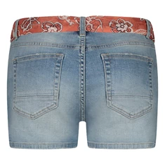 Circle of Trust Dames jeans short met riem Mid blue denim