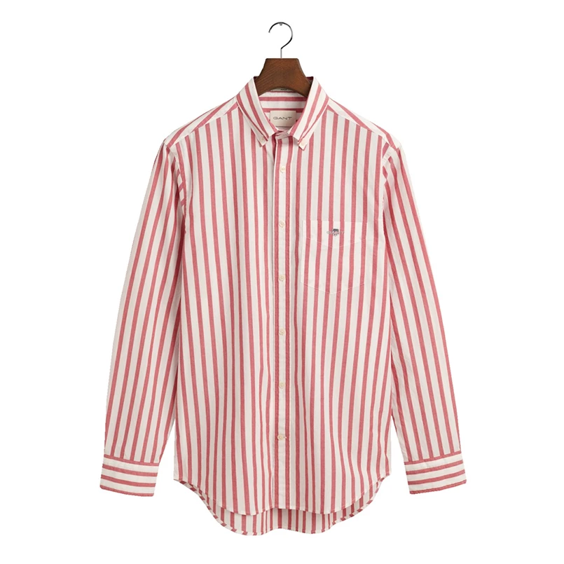 Gant Heren Shirt Lange mouw streep Roze