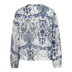 Gardeur Collectie Dames blouse AOP Indigo blauw