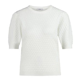 Gardeur Collectie Dames pull km fancy knit Off-white