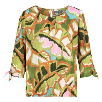 Ivy & You Dames blouse Iniso 3/4 mw dessin blad Diverse kleuren