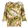 Ivy & You Dames blouse Iniso 3/4 mw dessin blad Diverse kleuren