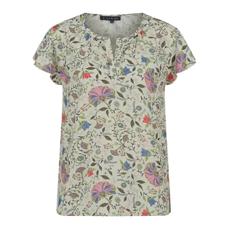 Ivy & You Dames top km fieldflowers Off-white