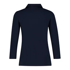 Les Copines Dames polo 3/4 mw Navy
