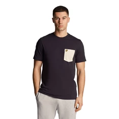 Lyle & Scott Heren Contrast Pocket T-Shirt Navy