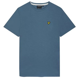 Lyle & Scott Heren Slub T-Shirt Midden blauw