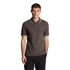 Lyle & Scott Heren Tipped Polo Shirt Antraciet