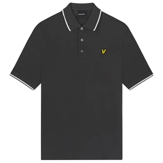 Lyle & Scott Heren Tipped Polo Shirt Antraciet