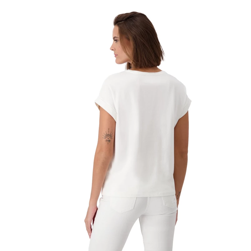 Monari Dames T-shirt 408195 Off-white