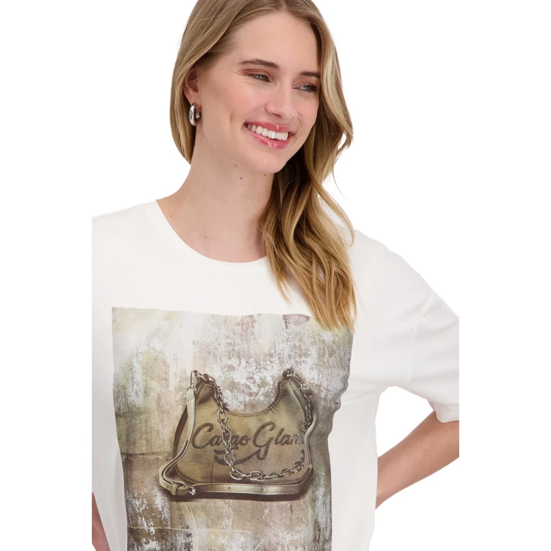 Monari Dames T-shirt 408224 Off-white