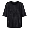 Monari Dames T-shirt 408710 Zwart dessin