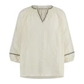 Nukus dames blouse met embroidery Off-white