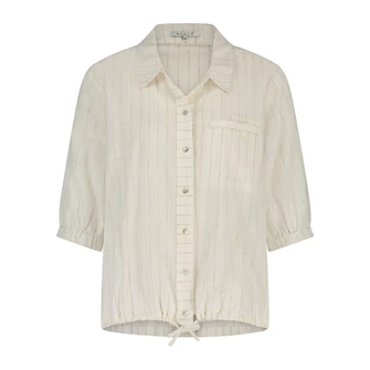 Nukus Dames blouse met streep Off-white