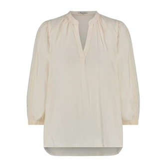 Nukus Dames blouse vhals Off-white