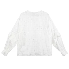 Refined Department dames embroidery blouse Off-white