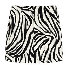 Refined Department dames rok met zebra print Zwart dessin
