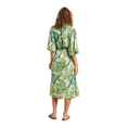 Smashed Lemon dames blouse jurk met palm print Groen dessin