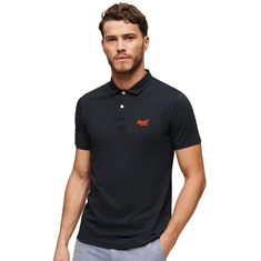 Superdry ESSENTIAL LOGONEON JERSY POLO Bleu