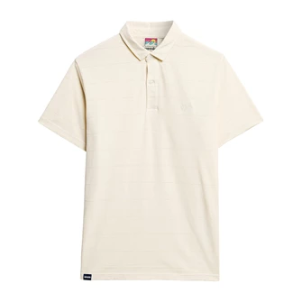 Superdry Heren Textured Jersey Polo Zand