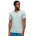 Superdry Heren V-Neck Slub Short Sleeve T-Shirt Bleu