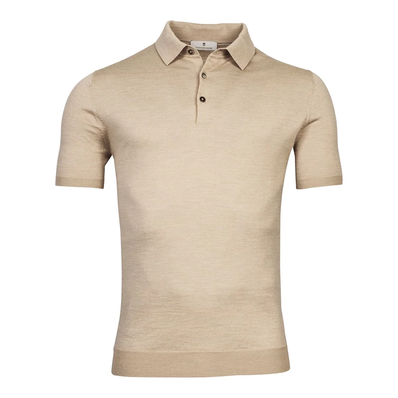 Thomas Maine Heren Pullover Polo Beige