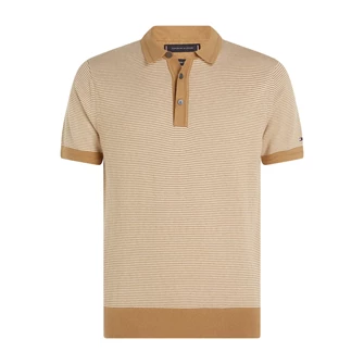 Tommy Hilfiger Heren DC COTTON LYOCELL S/S POLO Camel